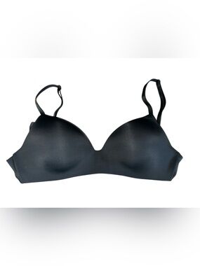 Victoria’s Secret Seamless Wireless Black T-Shirt Bra Adjustable Straps Size 36D